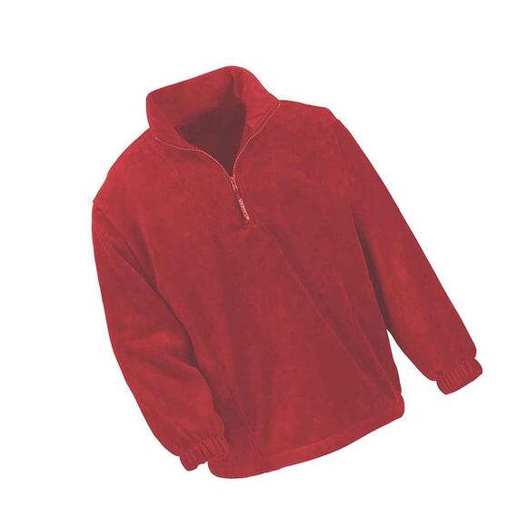 Result Adults Unisex Polartherm Zip Neck Fleece / Red - Picture 2 of 3